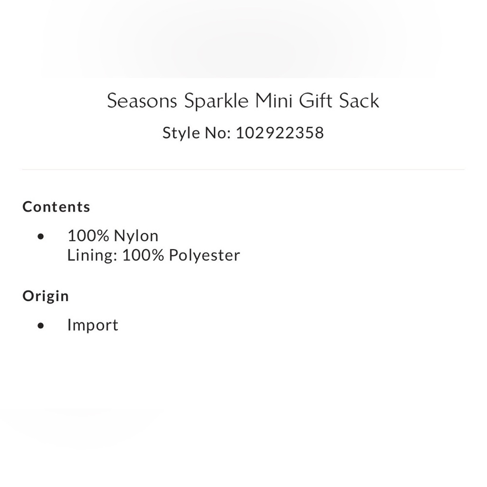 NWT Free People Seasons Sparkle Mini Gift Sack - Picture 3 of 3